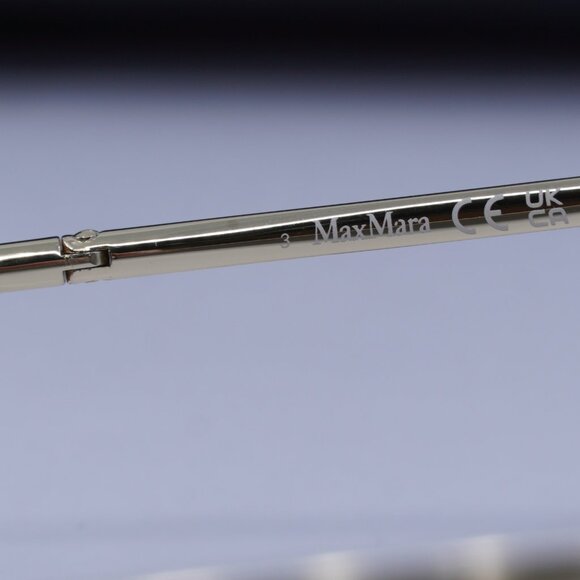 MaxMara MM0081 32X Aviator Sunglasses - Gold/Blue Mirror - Picture 6 of 9